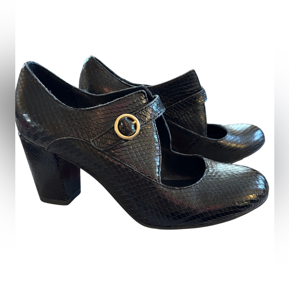 Ono Leather high-heeled shoes, Size - 7,5, Color - dark grey